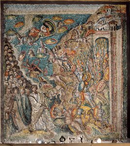 Scena dal Libro di Mosè: La separazione del Mar Rosso (mosaico)